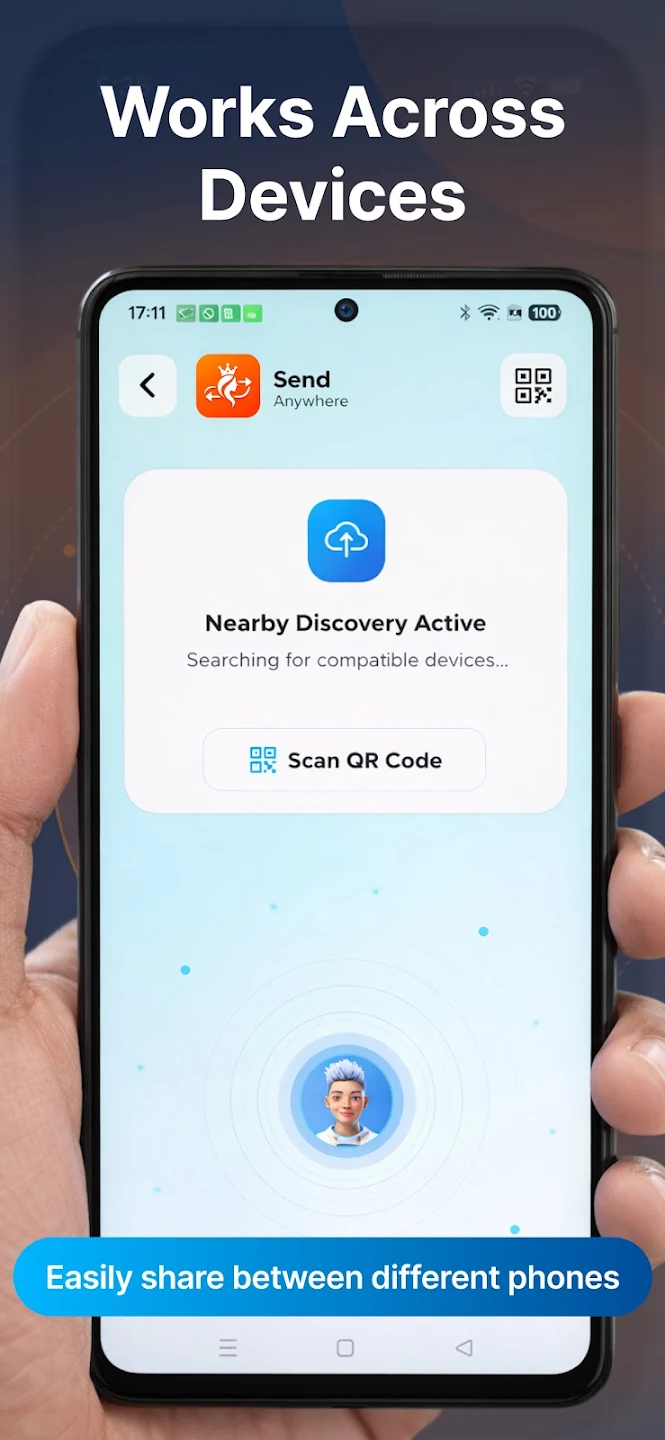 TransferQueen App - Full Interface showing Lightning fast, Secure, and Offline capabilities
