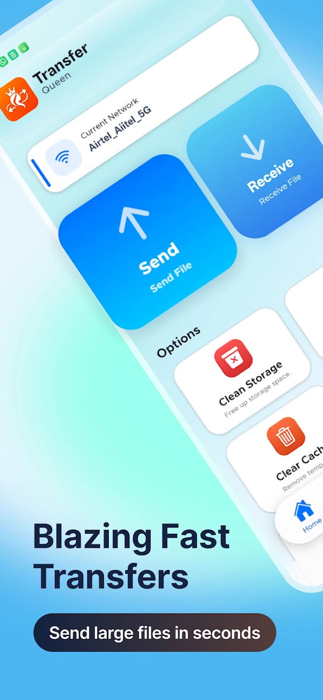 TransferQueen - Blazing Fast Transfers with Send and Receive options